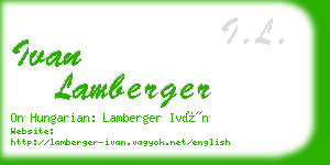 ivan lamberger business card